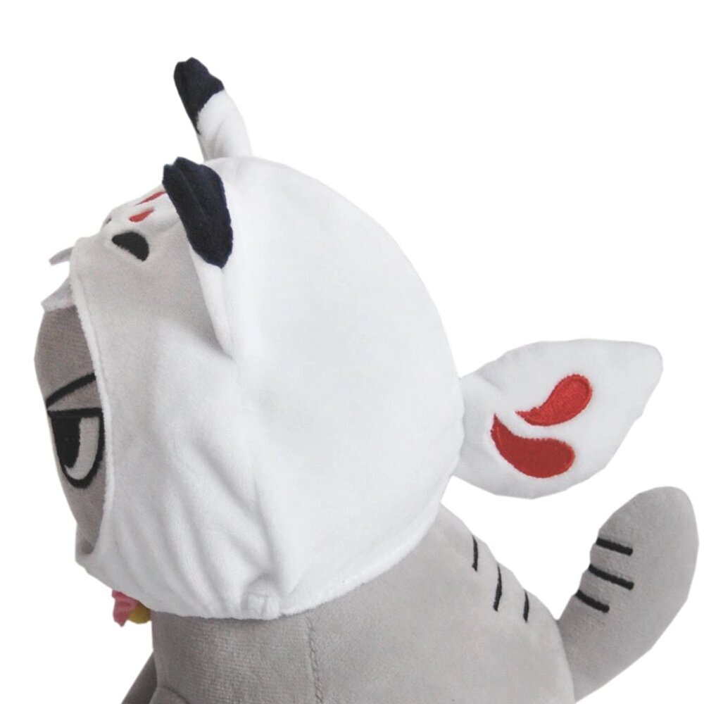 Angry Cat Plush - Orange Tabby - with Spirit Fox Hat that Fits Real Cats! - Picture 6 of 8